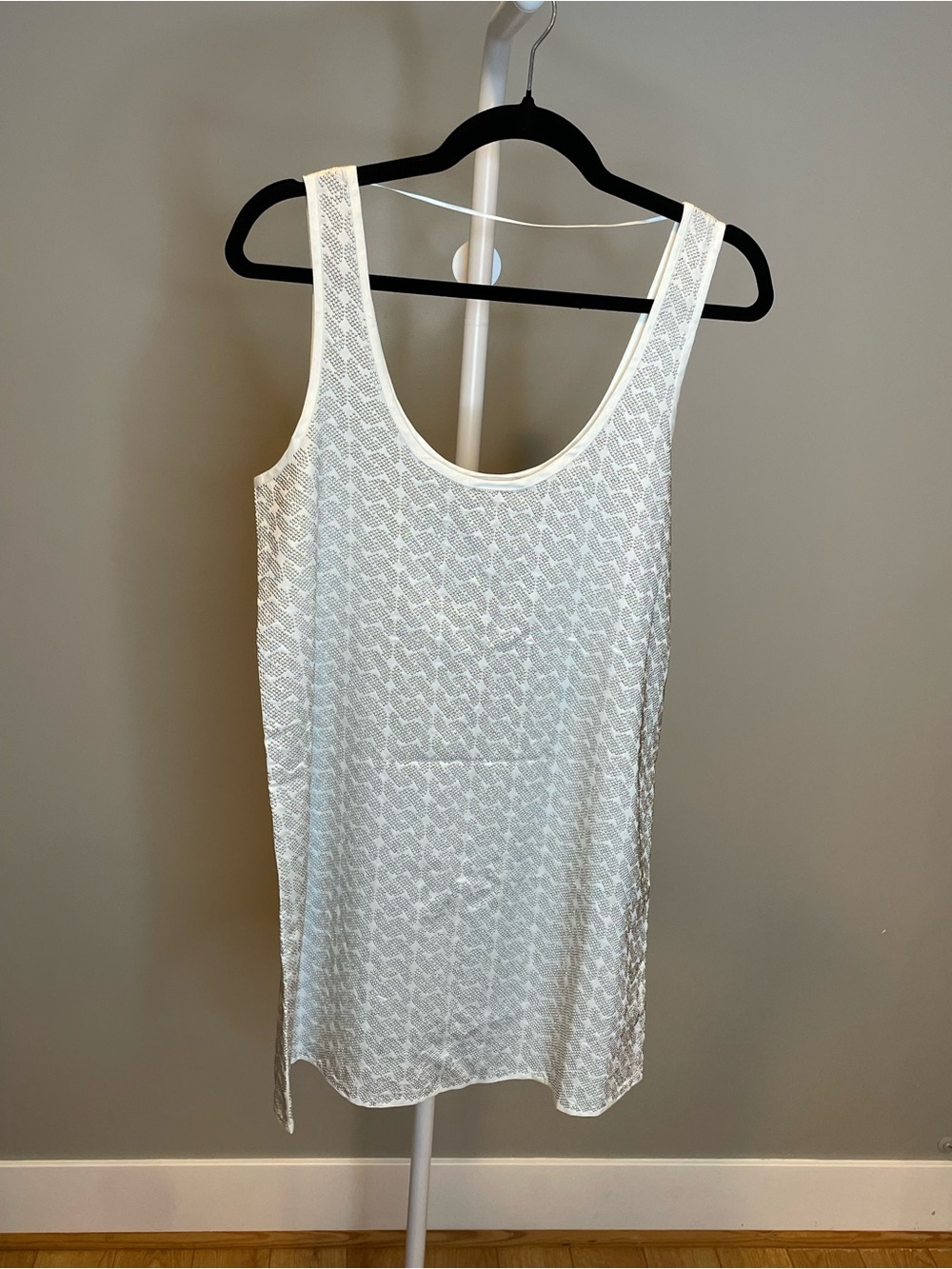 Rebecca Minkoff 100% Modal Silver Stud Embellished Tank Top